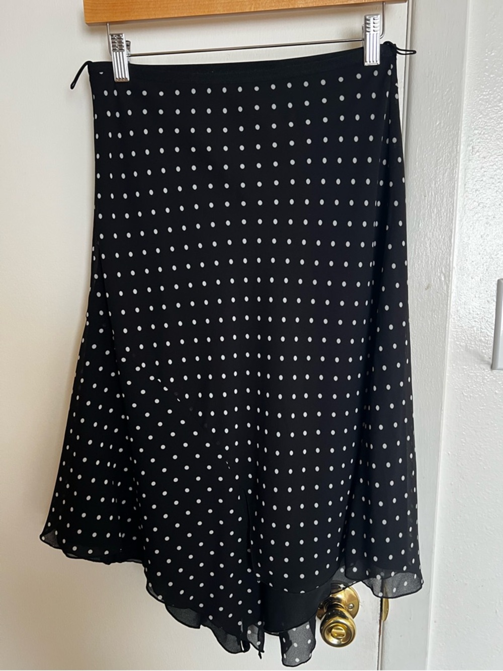 Wilfred Black and White Polka Dot Skater Skirt